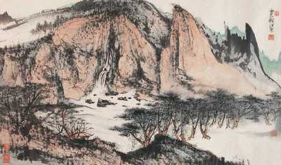 钱浚 山水 镜心